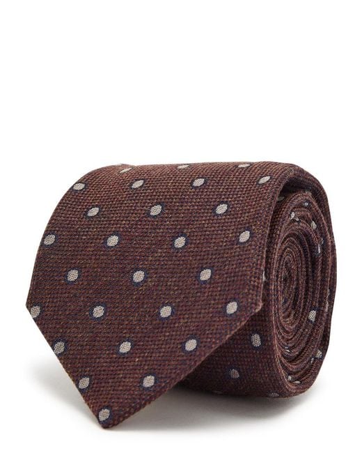 Paul Smith Purple Small Spot Wool And Silk-Blend Tie for men