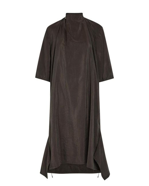 Lemaire Black Silk-Blend Midi Dress