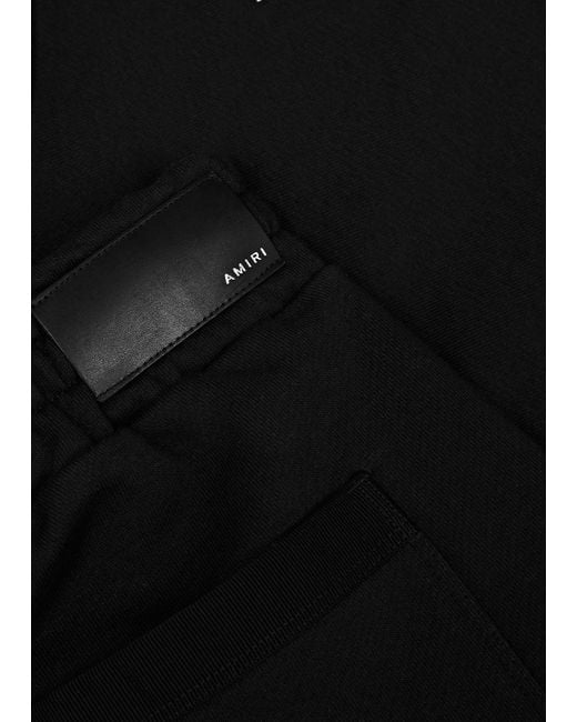 Amiri Black Logo-print Cotton Shorts for men