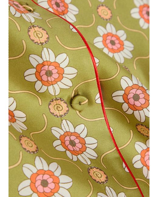 LaDoubleJ Green Boy Printed Silk Shirt