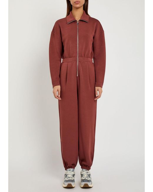 Varley Red Jessie Stretch-Jersey Jumpsuit