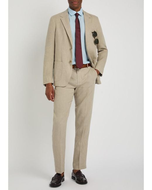Sunspel Blue Linen Shirt for men
