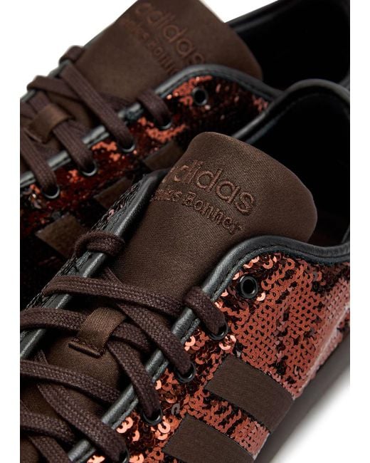 Wales Bonner Brown Adidas X Karintha Sequin And Satin Sneakers for men