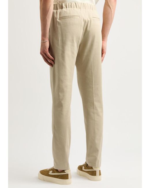 PAIGE Natural Snider Tapered Twill Trousers for men