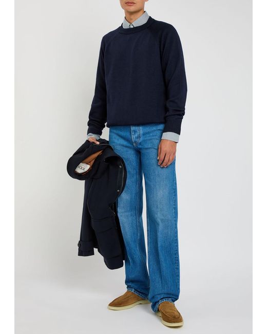 Tod's Blue Wool Jumper for men