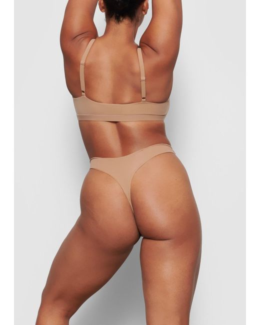 Skims Natural Stretch-Jersey Scoop Bralette
