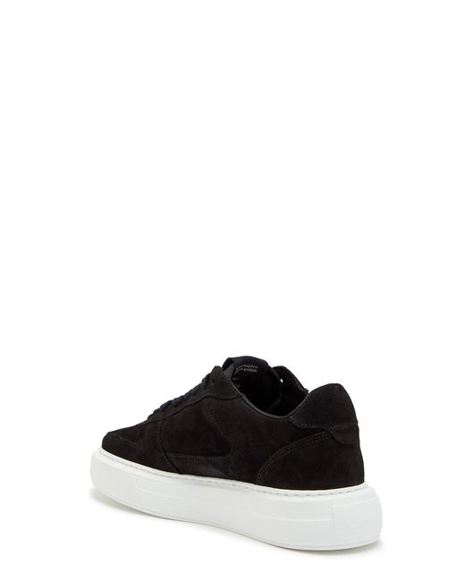 Cleens Black Court Panelled Suede Sneakers for men