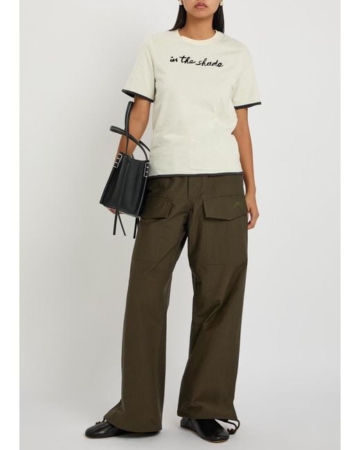 J.W. Anderson Natural The Shade Embroidered Cotton T-Shirt