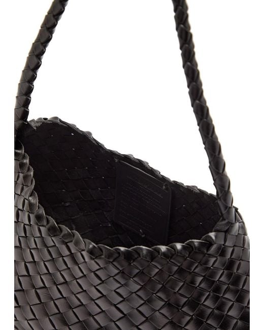 Dragon Diffusion Black Rosanna Woven Leather Shoulder Bag