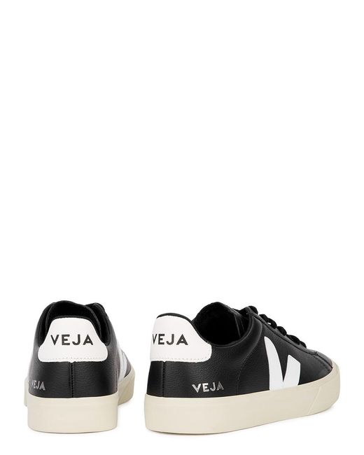 Veja Black Campo Leather Sneakers