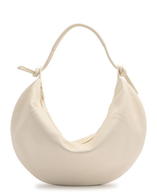 Mansur Gavriel Natural Fortuna Grained-Leather Shoulder Bag