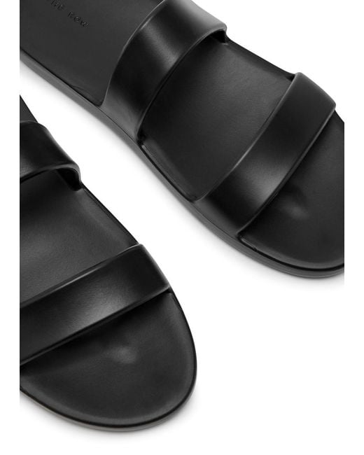 The Row Black Rubber Sandals
