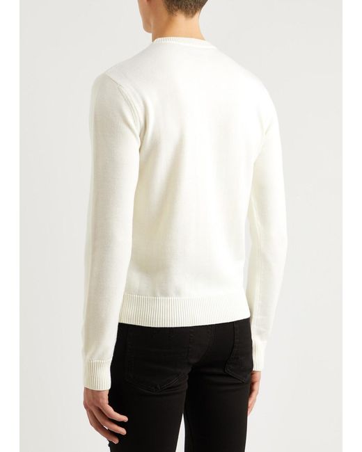 Amiri White Arts District Logo-embroidered Wool Jumper for men