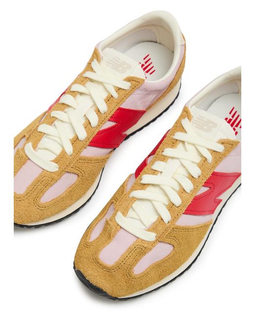 New Balance Pink 471 Panelled Brushed Suede Sneakers