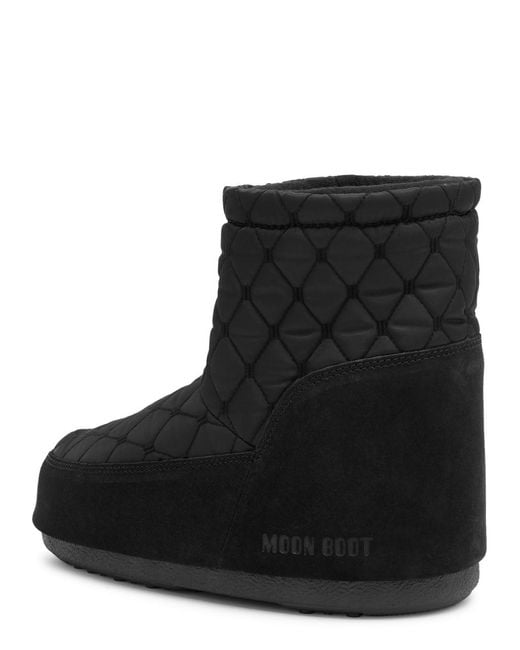 Moon Boot Black Icon Quilted Shell Snow Boots