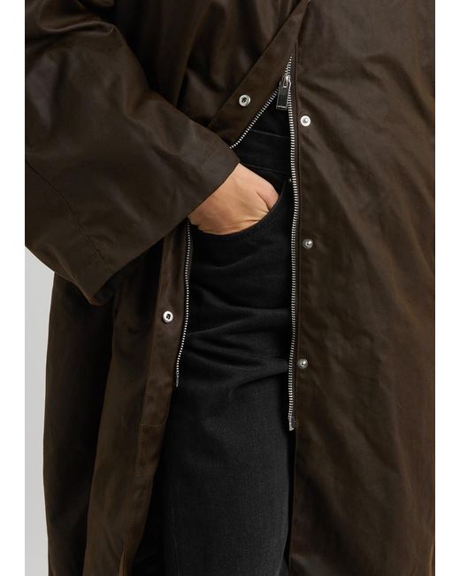 Totême  Brown Waxed Cotton Coat