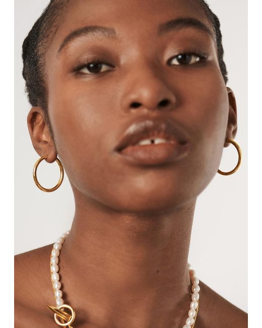 Missoma Metallic Tunnel Large 18kt -plated Hoop Earrings