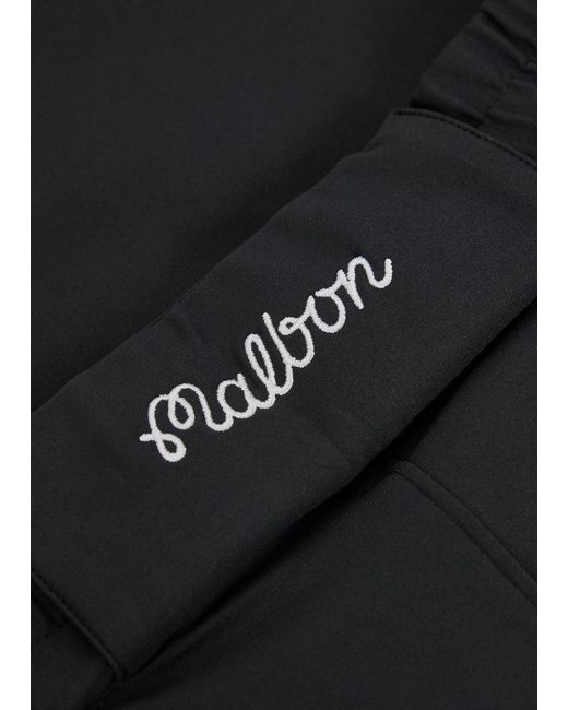 Malbon Black Scooter Logo-Embroidered Coolcore Shorts for men