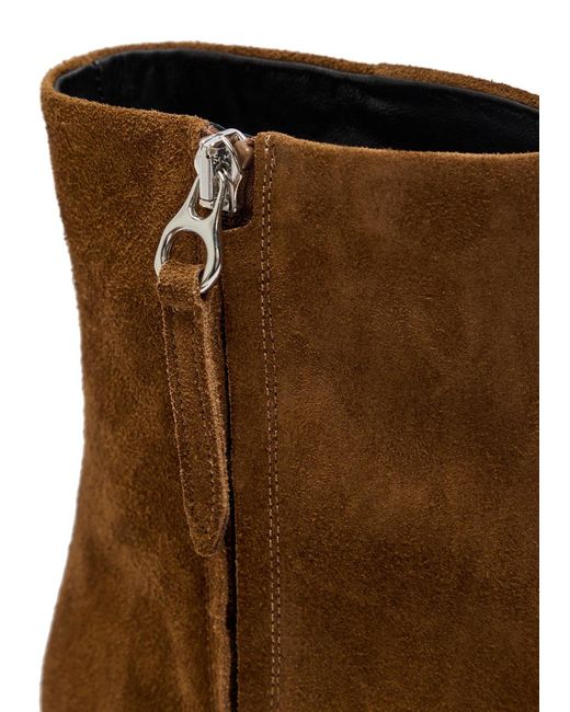 Aeyde Brown Sofia 40 Suede Ankle Boots