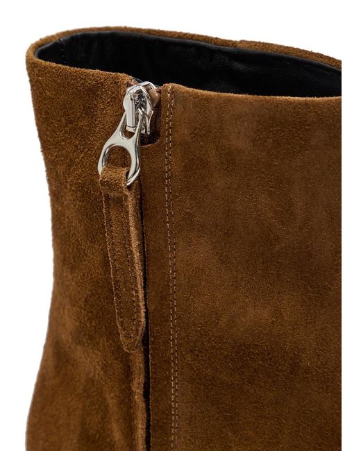Aeyde Brown Sofia 40 Suede Ankle Boots