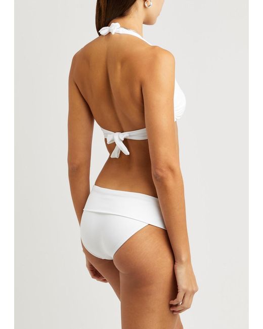 Melissa Odabash White Brussels Halterneck Bikini Top