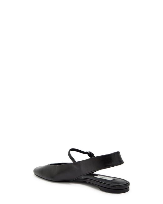 Totême Black Nappa Leather Mary Jane Flats
