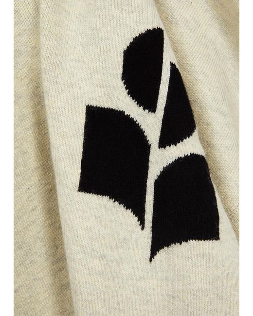 Isabel Marant White Azra Stretch-Cotton Half-Zip Sweatshirt
