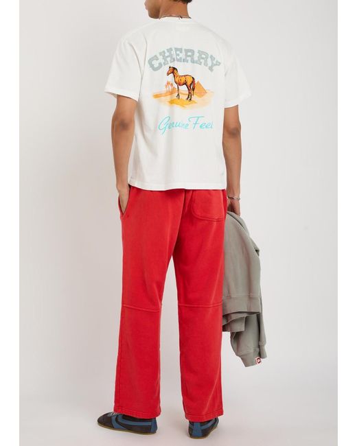 CHERRY LA White Palamino Printed Cotton T-Shirt for men