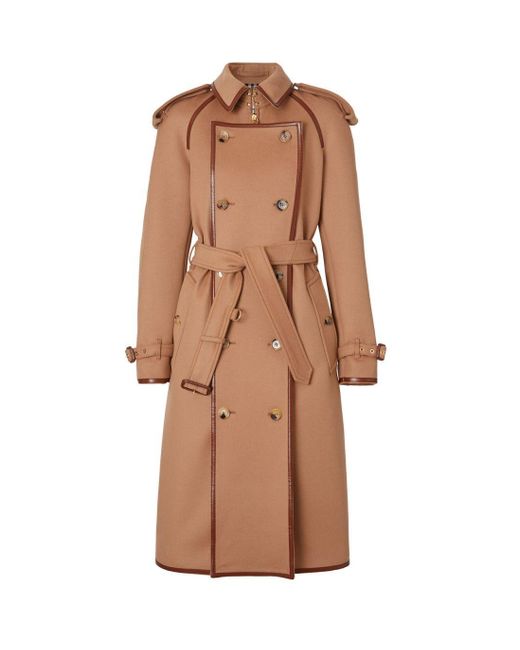 Burberry Brown Cashmere Kensington Trench Coat