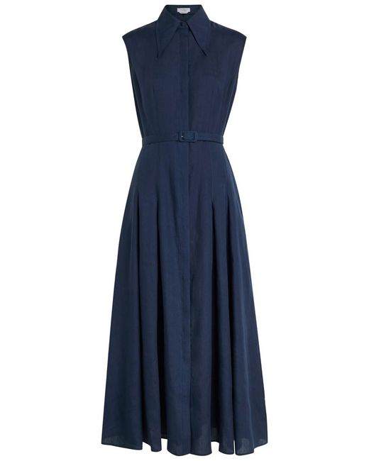 chinese dress ladies Linnea Maxi Dress in Black Aloe Linen  Gabriela Hearst