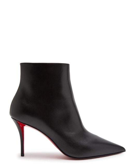 Christian Louboutin Black Miss Z Booty 80 Leather Ankle Boots