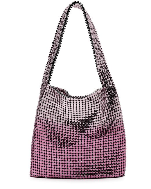 Rabanne Purple Pixel Chainmail Shoulder Bag