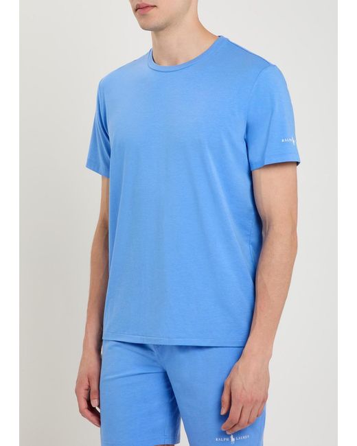 Polo Ralph Lauren Blue Logo Jersey Sleep T-Shirt for men