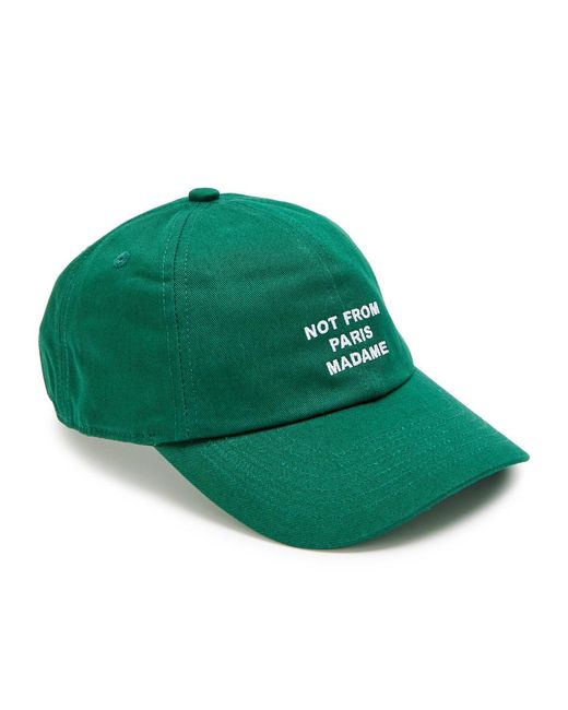 Drole de Monsieur Green Nfpm Embroidered Cotton Cap for men