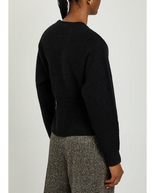 Lisa Yang Black Miriella Cinched Cashmere Jumper