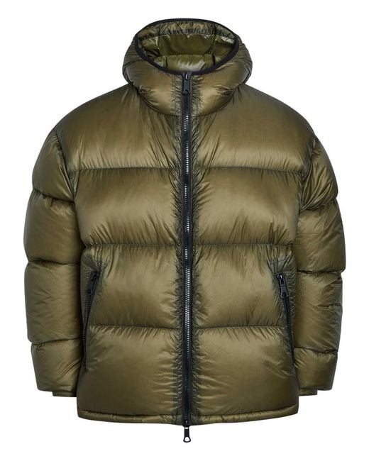 MKI Miyuki-Zoku Green Padded Hooded Nylon Jacket for men