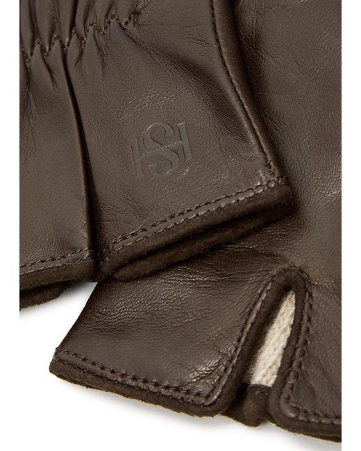 Handsome Stockholm Green Essentials Leather Gloves