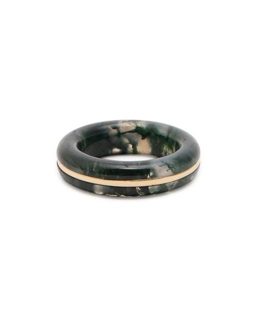 BY PARIAH Green Essential Agate Stacking Ring