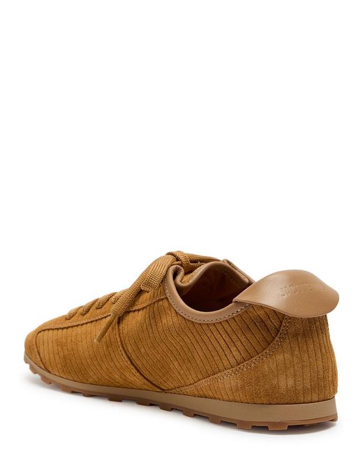 Jacquemus Brown Les Tennis Ribbed Suede Sneakers