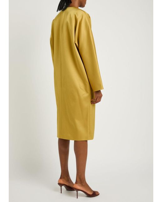 Staud Yellow Liz Satin Coat