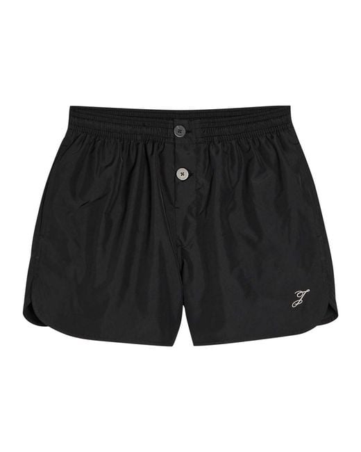 Jacquemus Black Le Short De Bain Puntini Shell Swim Shorts for men
