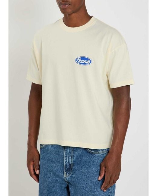 Picante Natural Sienna Logo-Print Cotton T-Shirt for men