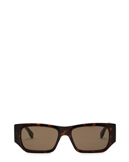 Fendi Brown Rectangle-Frame Sunglasses