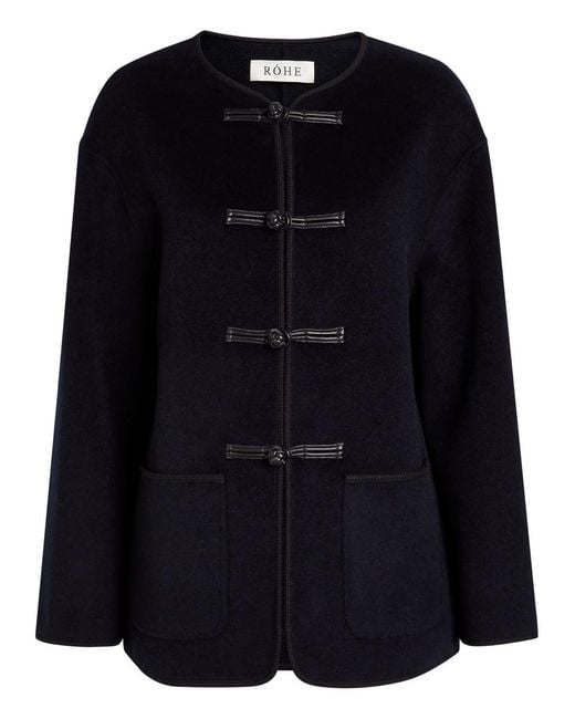 Rohe Black Wool And Cashmere-Blend Jacket