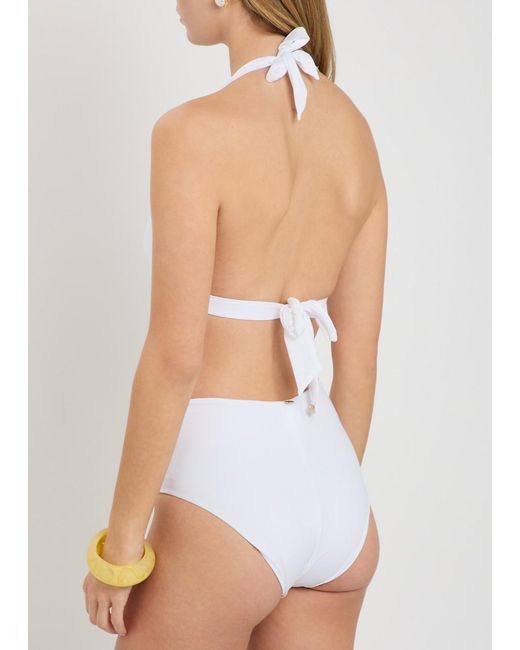 Max Mara White High-Waisted Stretch-Polyamide Bikini Briefs