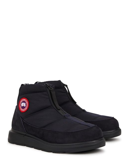 Canada Goose Black Crofton Puffer Nylon Ankle Boots for men