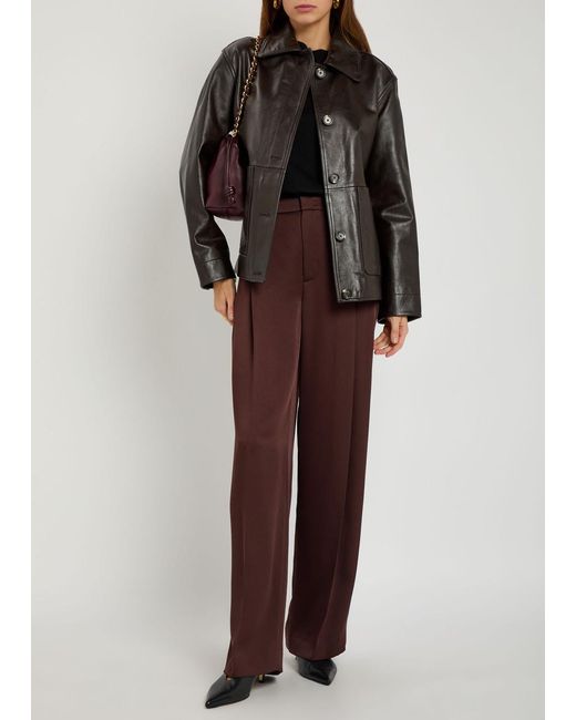 Vince Brown Wide-Leg Trousers