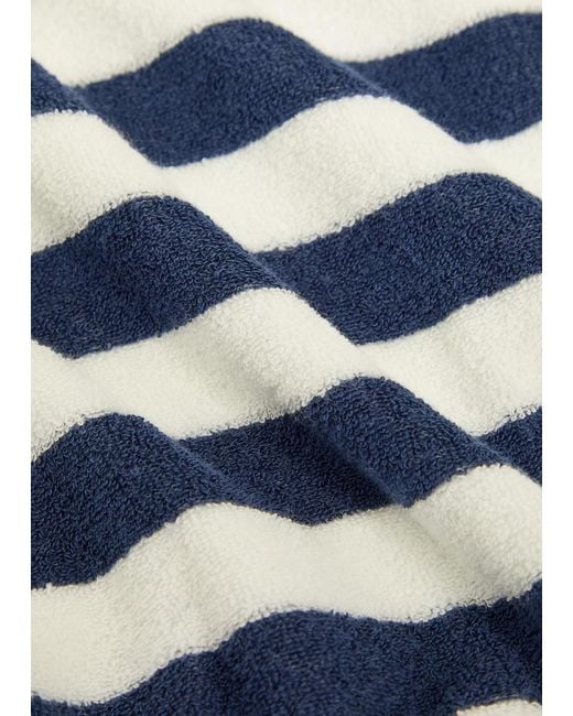 Suzie Kondi Blue Sifnos Striped Terry Sweatshirt
