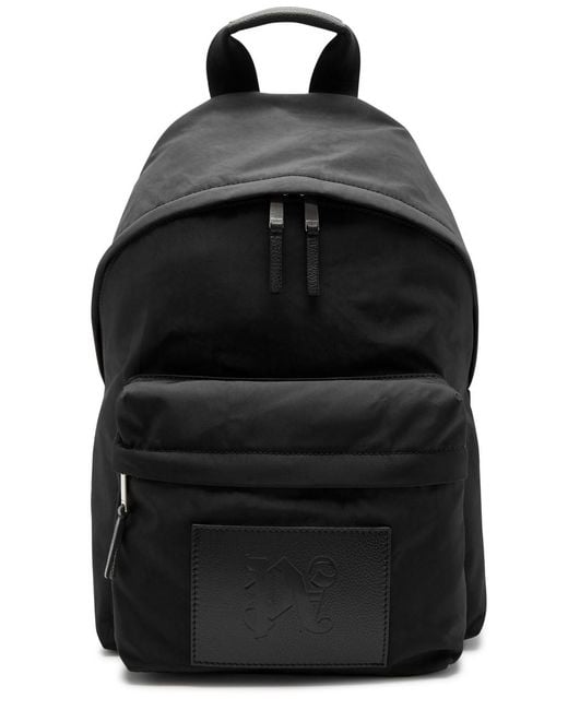 Palm Angels Black Canvas Backpack for men