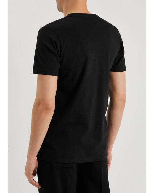 FRAME Black Cotton T-shirt for men